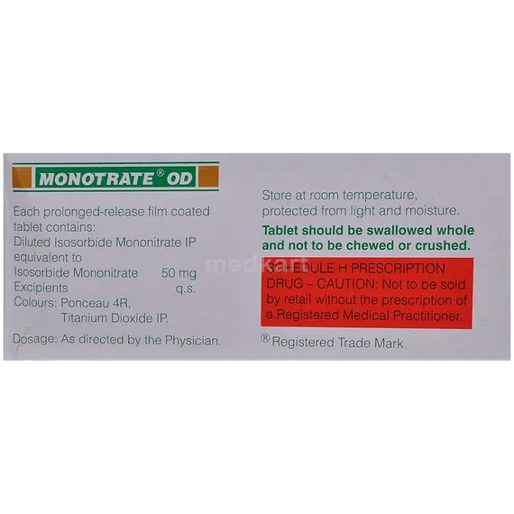monotrate od 50mg tablet 10's